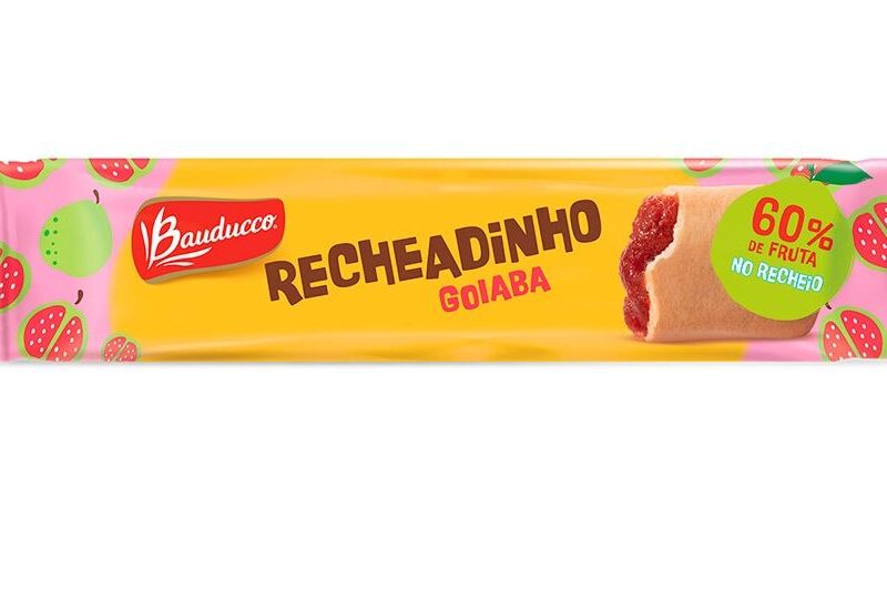 Biscoito Recheio Goiaba Bauducco Recheadinho Pacote 112g